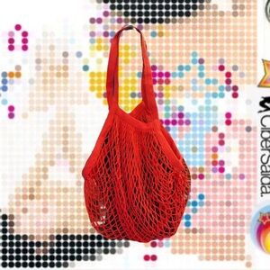 Red Mesh Tote Bag